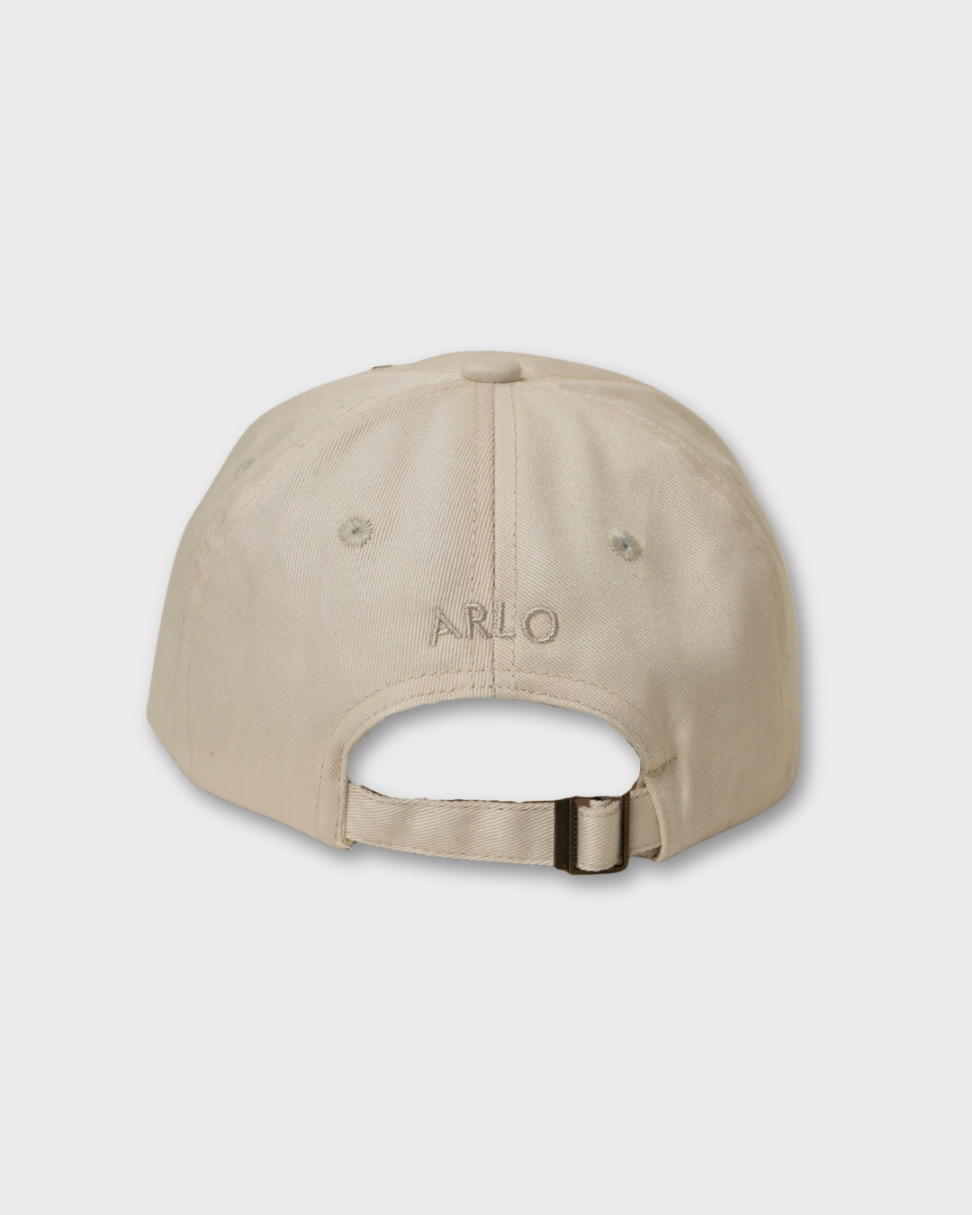 Beige Cocker Spaniel personalized baseball hat with adjustable strap and custom embroidery on back.