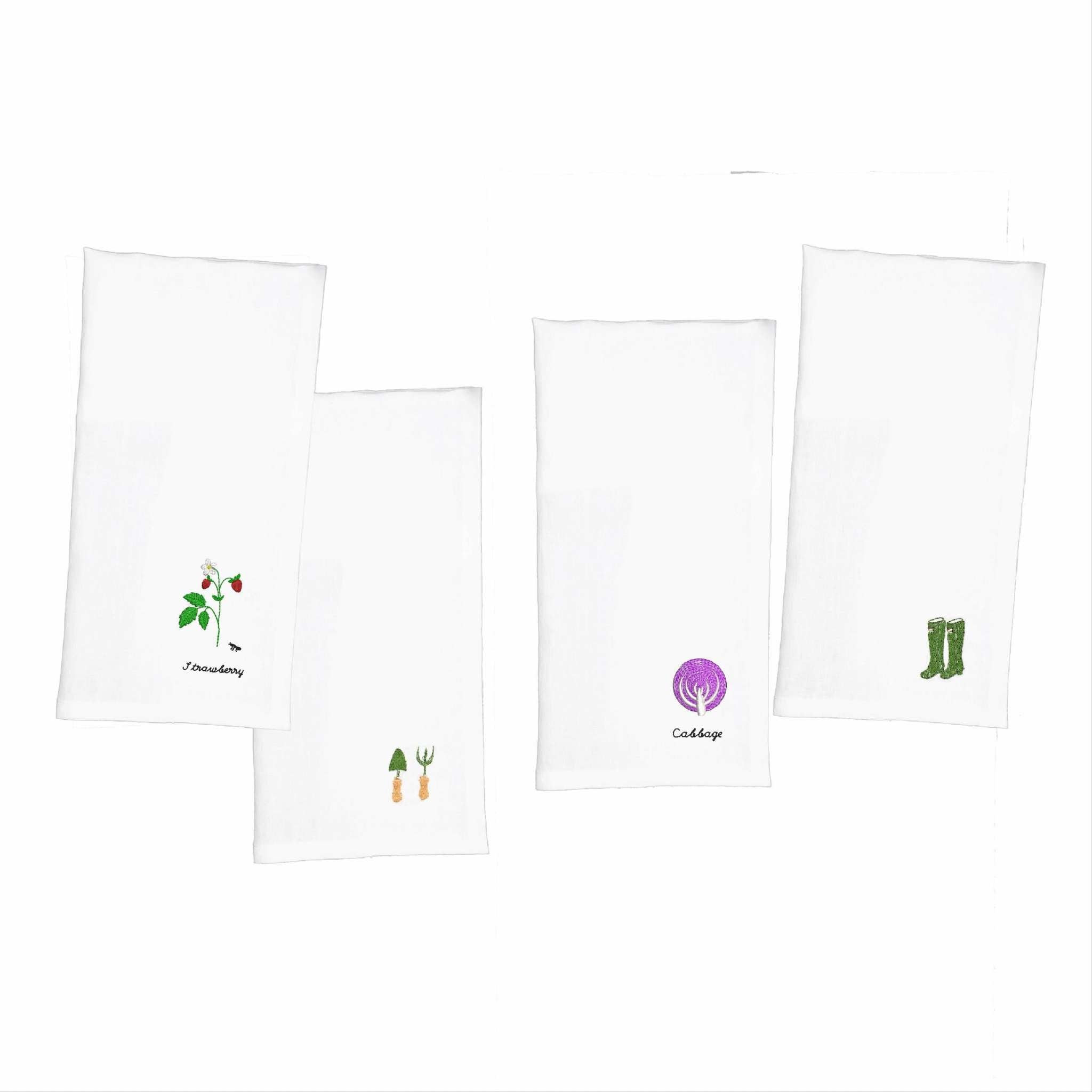 Kitchen Gardener Napkins Set of Four - Ivory Linen