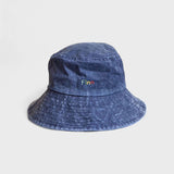 Multi-Colour Text Bucket Hat