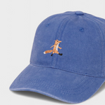 Friendly Fox Personalised Hat with hand-drawn fox embroidery.