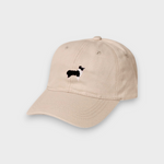 Beige Border Collie personalised baseball hat with embroidered dog design