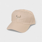 Vizsla Personalised Hat beige washed cotton baseball cap with embroidered Vizsla dog design