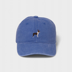 Boston Terrier personalised hat with embroidered design on front.