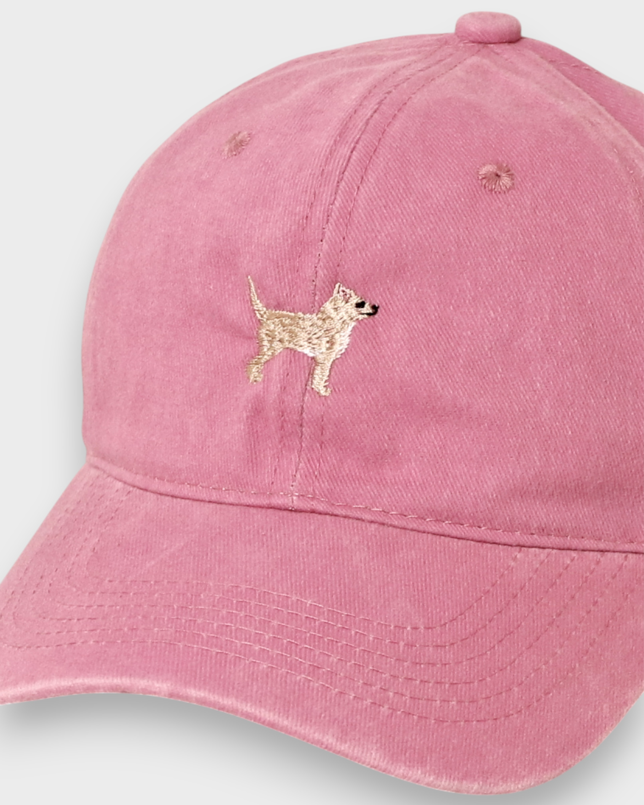 Pink Chihuahua embroidered personalised hat made of 100% cotton in classic baseball fit.