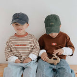 Personalised hat with multi-coloured text, classic baseball fit, 100% washed cotton.