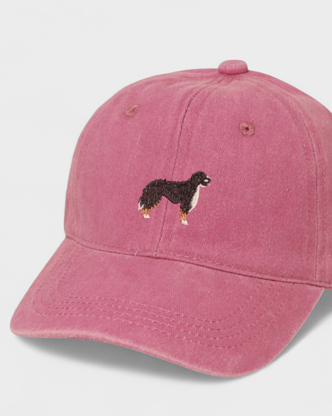 Chow Chow personalised hat with embroidered dog design on front.