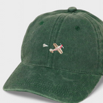 Airplane Personalised Hat with Embroidered Design, Green, Cotton