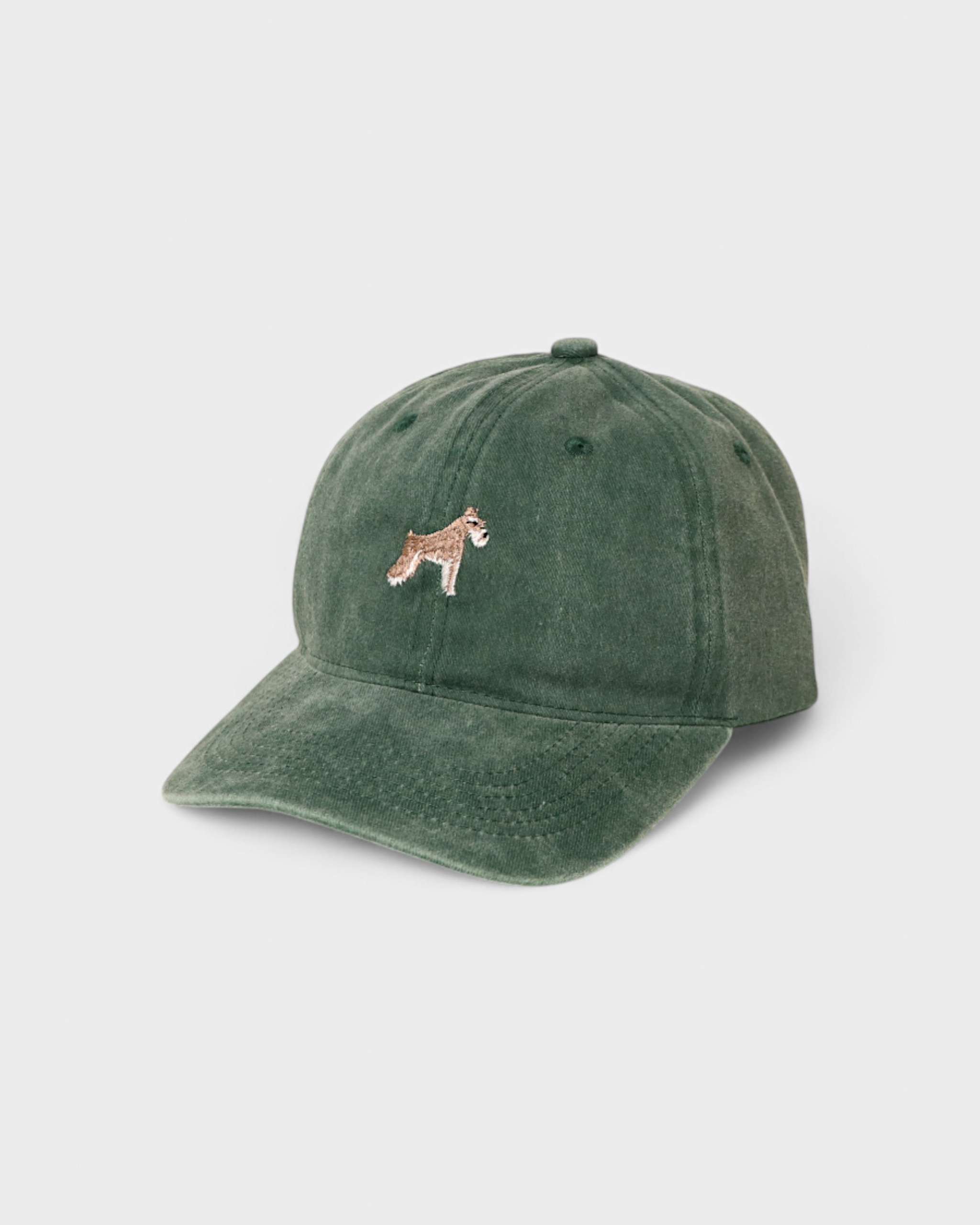 Schnauzer embroidered personalised baseball hat made of 100% washed cotton.