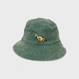Digger Personalised Bucket Hat for kids, embroidered design, 100% washed cotton.