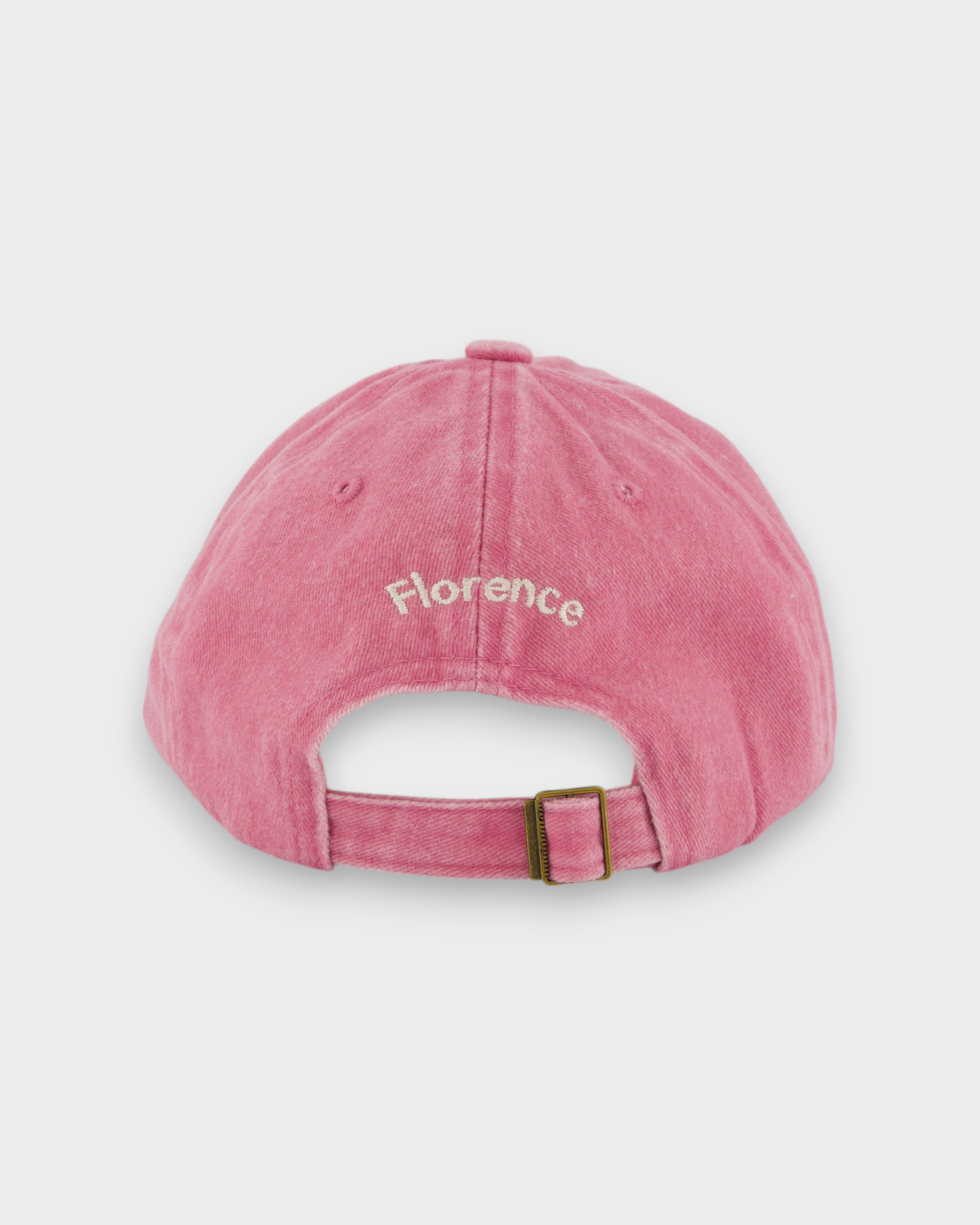 Dalmatian personalised pink hat with custom embroidery on the back.