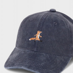 Friendly Fox Personalised Hat with embroidery design, made of 100% washed cotton.