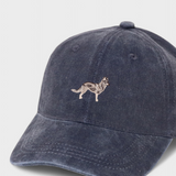 Husky personalised hat with embroidered design and custom back embroidery.