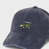 Land Cruiser FJ40 personalised hat with embroidered design, made of vintage washed cotton.