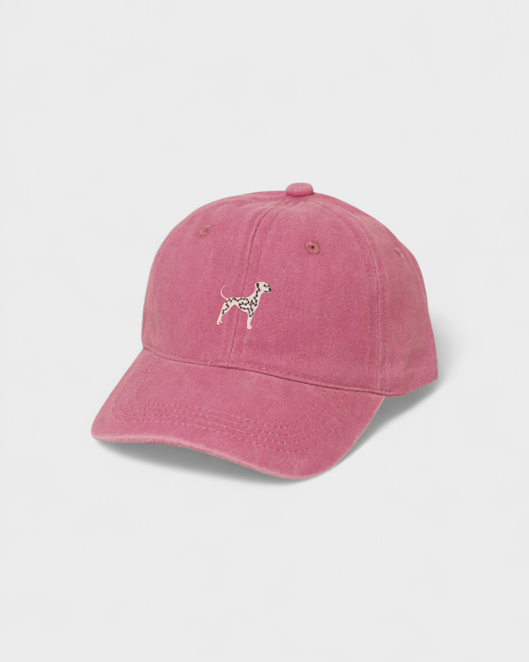 Dalmatian personalised hat with embroidered Dalmatian design, classic baseball fit.