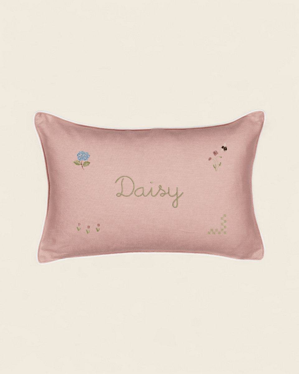 Botanical Linen Cushion - Namesake Embroidery Studio