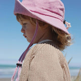 TMC Personalised Bucket Hat for children aged 2-6, pink, 100% washed cotton, Auckland design.