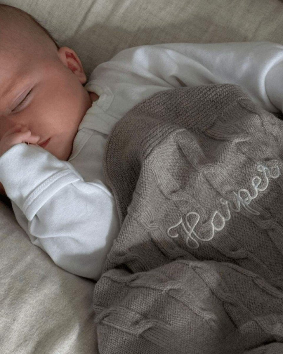 Merino Baby Blanket - Balloons Design - Namesake Embroidery Studio