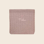 Merino Baby Blanket - Bow Design - Namesake Embroidery Studio