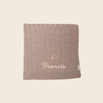 Merino Baby Blanket - Moon & Stars Design - Namesake Embroidery Studio