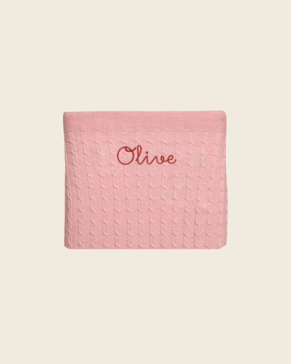Merino Baby Blanket - Name Only - Namesake Embroidery Studio