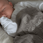 Merino Baby Blanket - Name Only - Namesake Embroidery Studio
