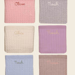 Merino Baby Blanket - Name Only - Namesake Embroidery Studio