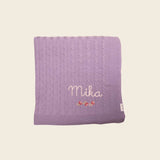 Merino Baby Blanket - Rosette Design - Namesake Embroidery Studio
