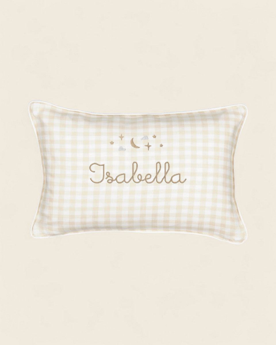 Moon and Stars Cushion - Namesake Embroidery Studio