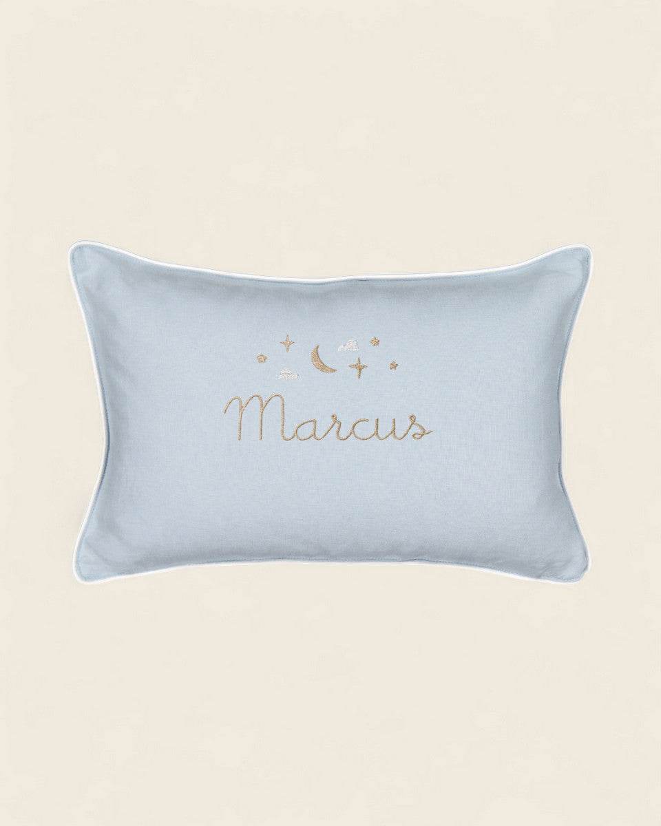 Moon and Stars Cushion - Namesake Embroidery Studio