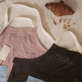 Kids Blue on Stone Grey Linen Apron
