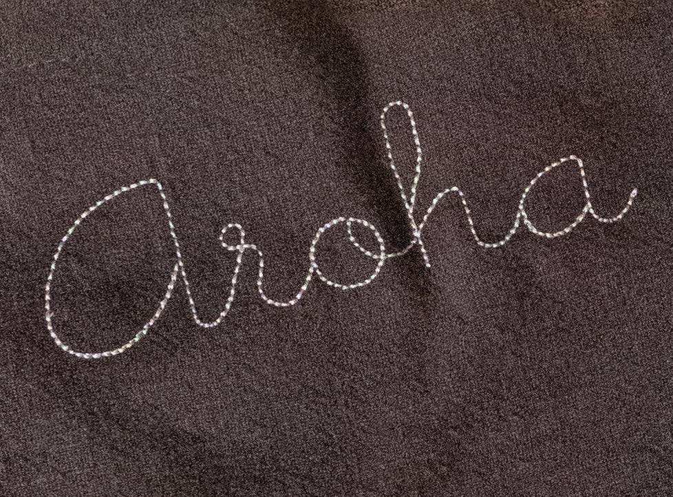 Kids Blue on Stone Grey Linen Apron