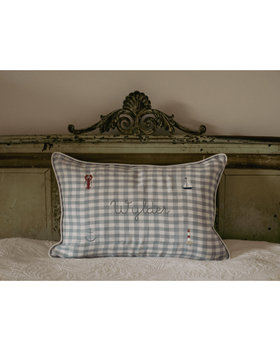 Nautical Cushion - Namesake Embroidery Studio
