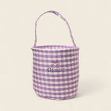 Personalised Storage Bucket - Bow - Namesake Embroidery Studio