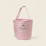 Personalised Storage Bucket - Hydrangea - Namesake Embroidery Studio
