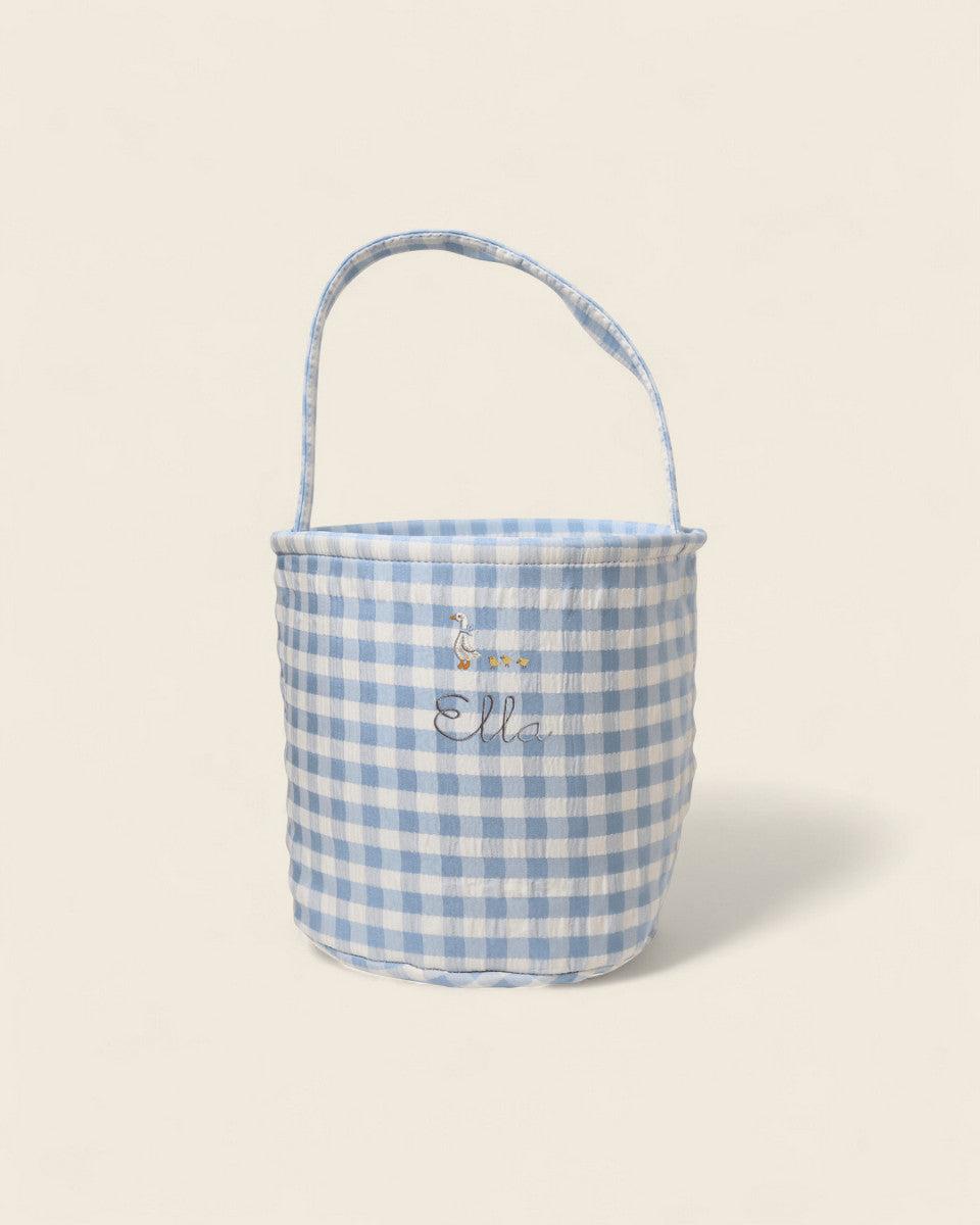 Personalised Storage Bucket - Mother Goose - Namesake Embroidery Studio