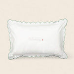 Pillowcase - Sage Scalloped Edge - Namesake Embroidery Studio