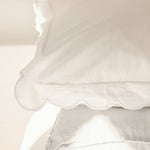 Pillowcase - White Scalloped Edge - Namesake Embroidery Studio