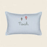 Up And Away Linen Cushion - Namesake Embroidery Studio