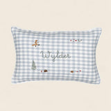 Woodland Friendly Fox Keepsake Linen Cushion - Namesake Embroidery Studio