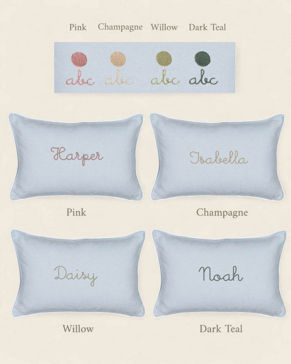 Woodland Friendly Fox Keepsake Linen Cushion - Namesake Embroidery Studio