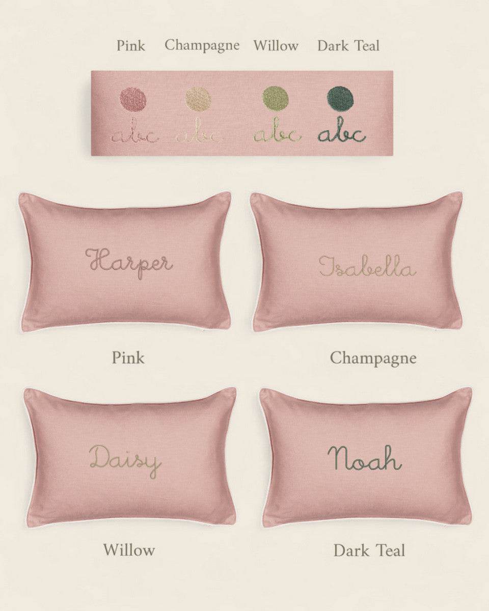 Woodland Friendly Fox Keepsake Linen Cushion - Namesake Embroidery Studio