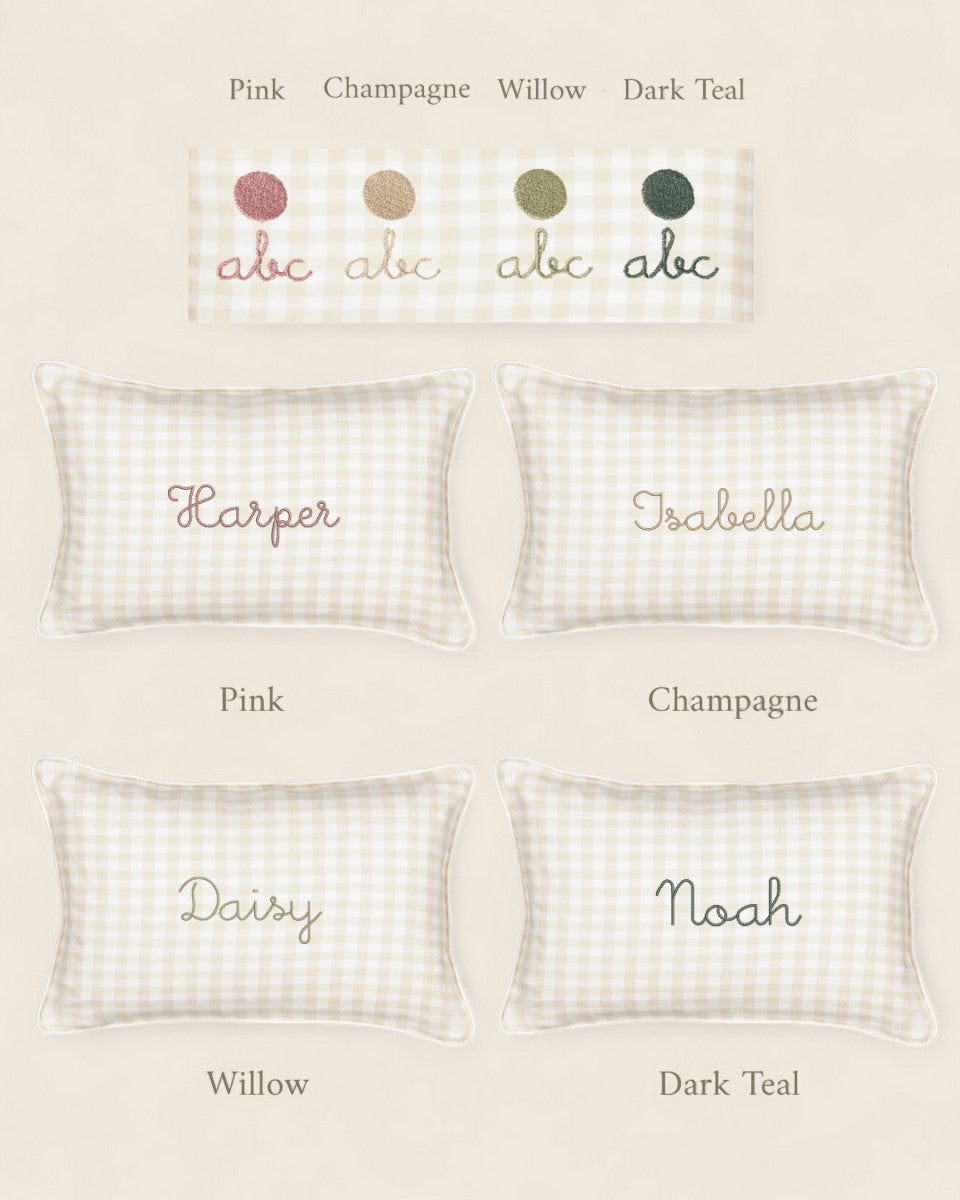 Woodland Friendly Fox Keepsake Linen Cushion - Namesake Embroidery Studio