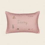 Woodland Friendly Fox Keepsake Linen Cushion - Namesake Embroidery Studio