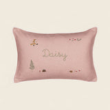 Woodland Friendly Fox Keepsake Linen Cushion - Namesake Embroidery Studio